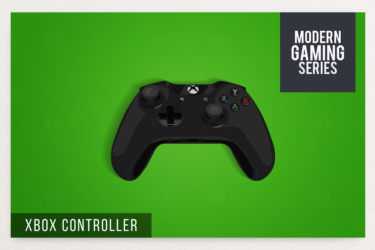 Microsoft Xbox One Controller, an Illustration by Option 4 Design