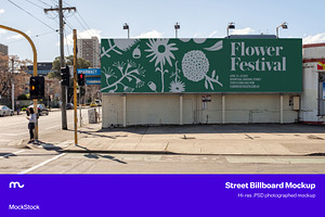 Street Billboard Mockup Landscape