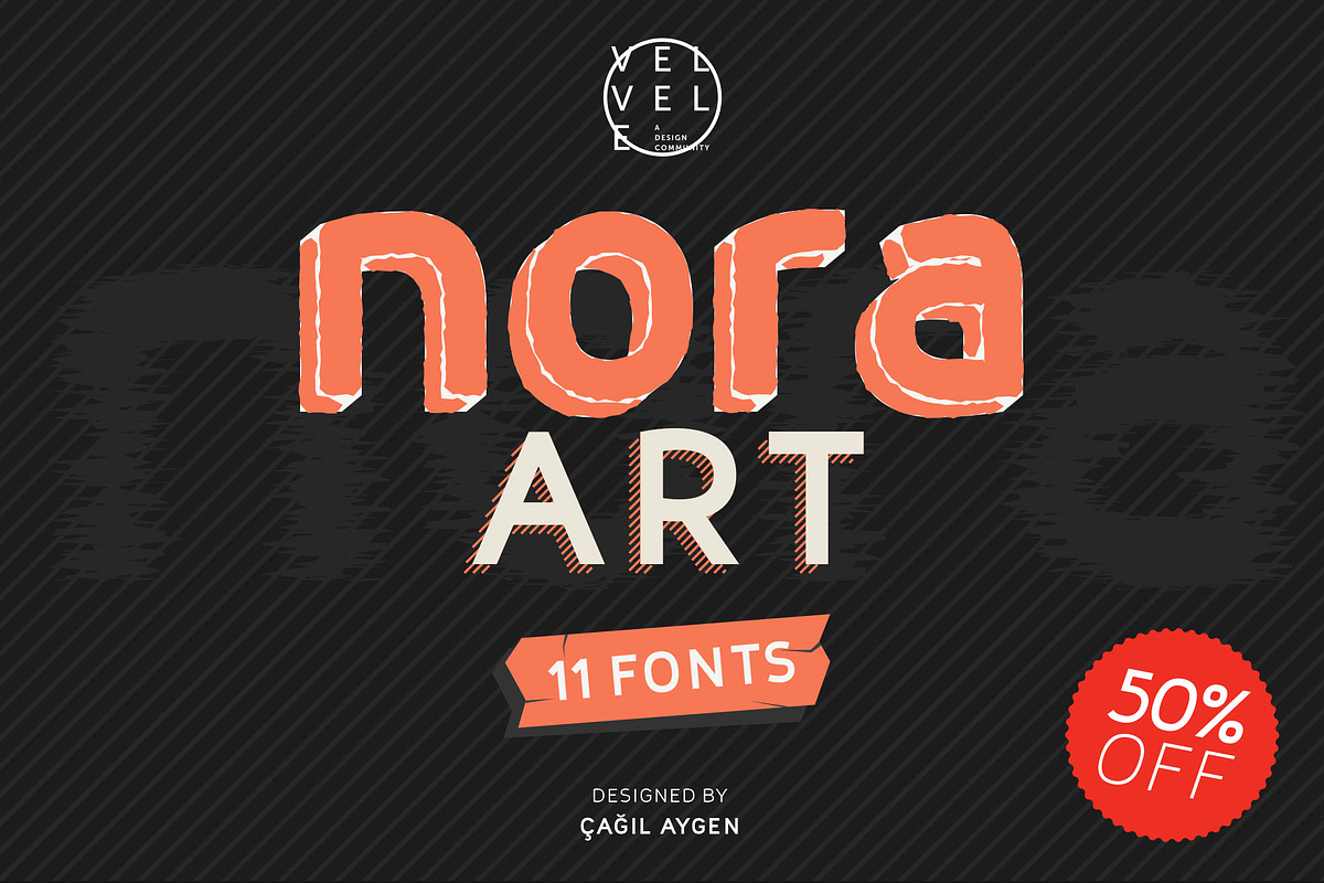Nora Art, a Sans Serif Font by vve.design (Photo 1 of 11)