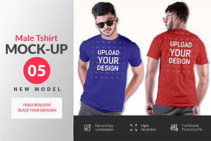 Male t-shirt Mockup-V-2-002