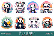 Panda Lover T-shirt Design Bundle, an Illustration by Sofia's Fashion (Thumbnail 3 of 3)