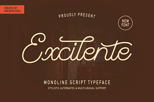 Excilente - Monoline Font