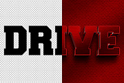 Drive 3D editable text effect, a Layer Style Add-On by Hello Muh (Thumbnail 2 of 2)