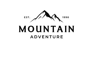 Mountain panorama vintage retro logo, a Branding & Logo Template by LOGOCREATIVE
