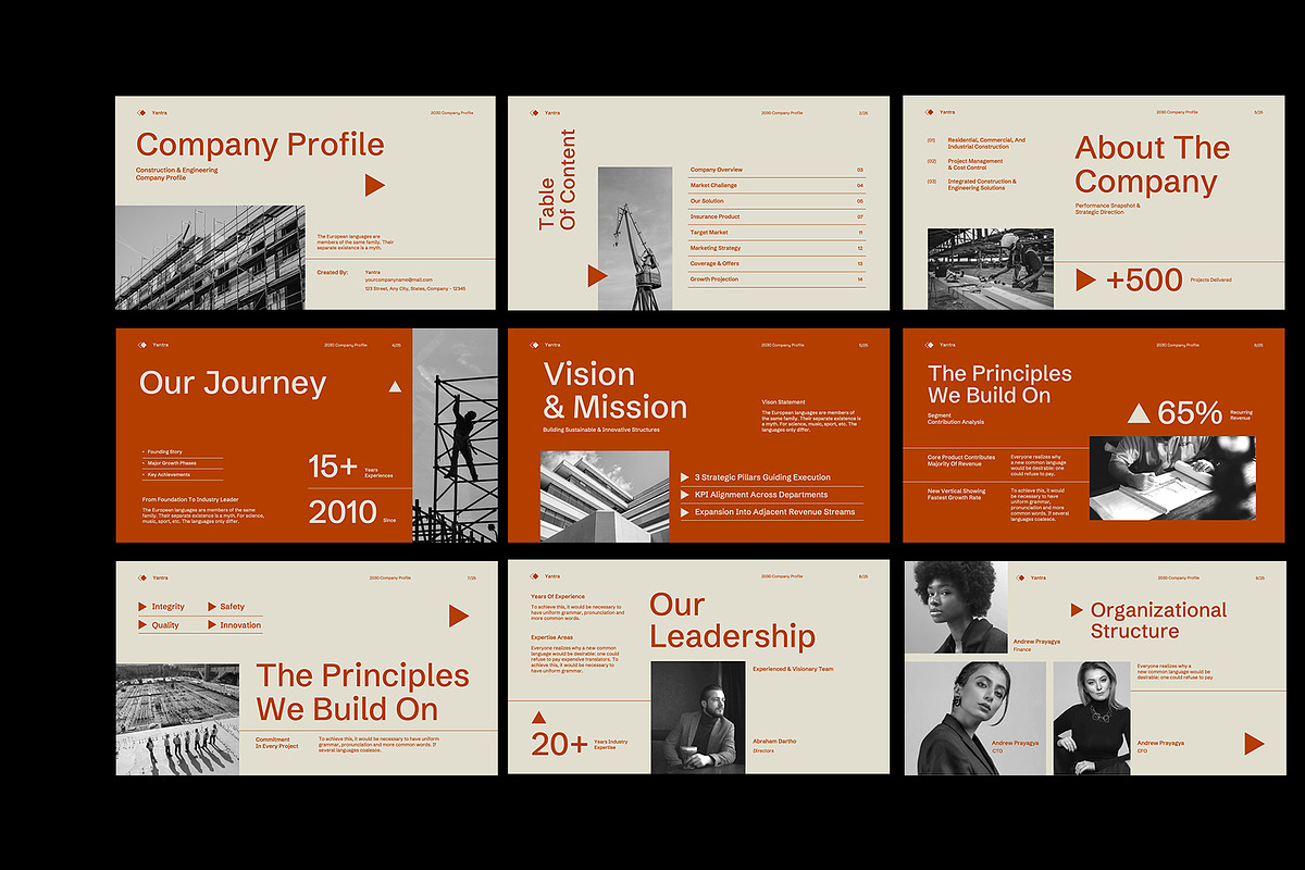 Construction Company Profile PPT, a Presentation Template by Neermana (Photo 3 of 4)