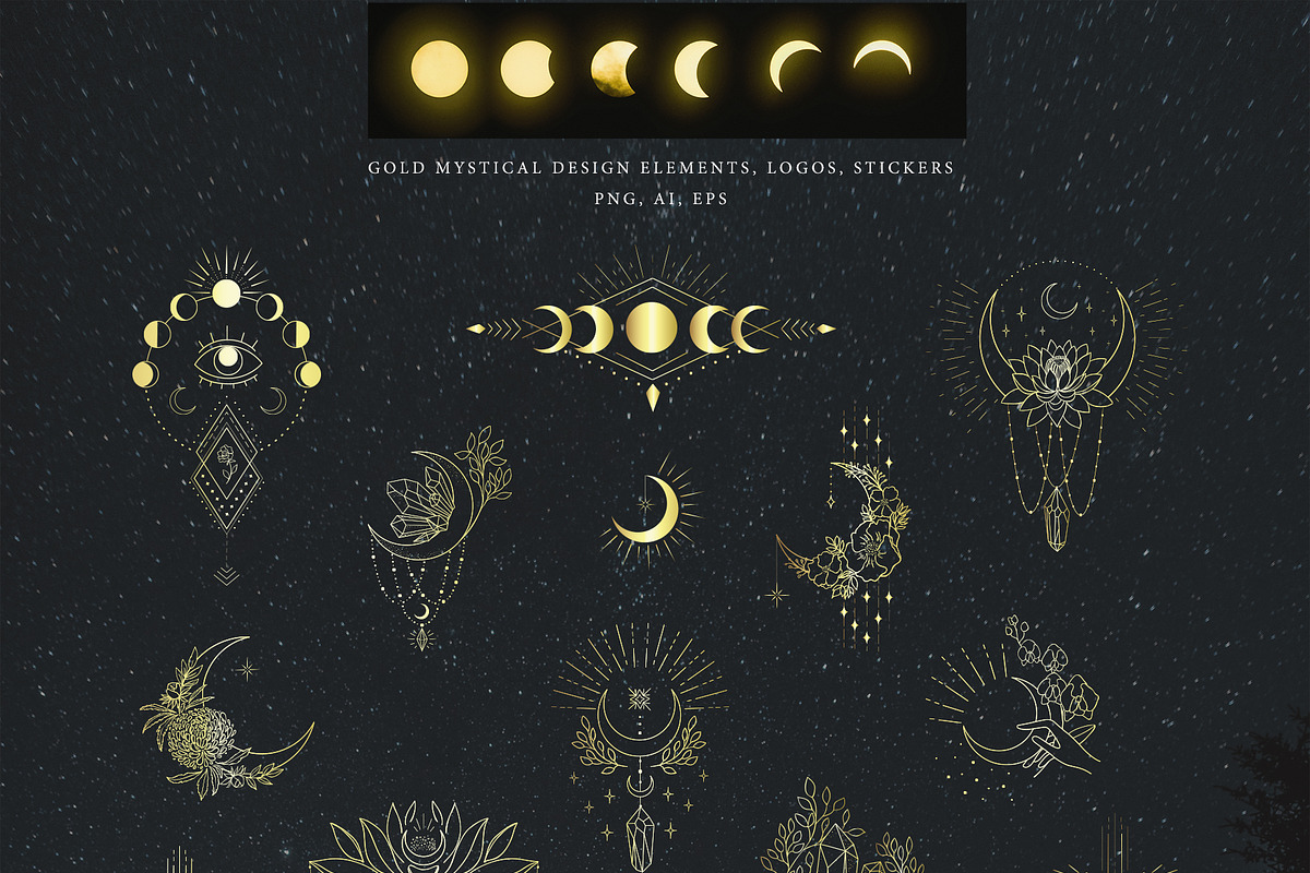 UPDATE! Mystical Moon Trendy Designs, a Decorative Illustration by Designwork (Photo 6 of 23)