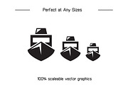 Ship and Cruise Solid Icons, a Transportation Illustration by Designfour (Thumbnail 7 of 7)