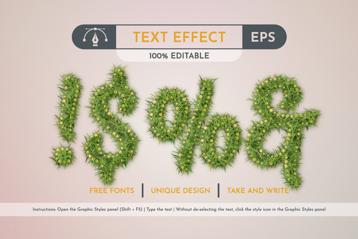 Plant Editable Text Effect, a Layer Style Add-On by rwgusev (Photo 6 of 6)