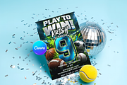 Boys 9th Birthday Party Template, an Invitation Template by InvitingStorys (Thumbnail 3 of 14)