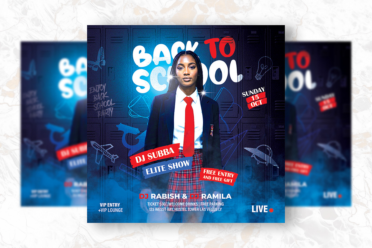 Back to school Party Flyer Design, a Flyer Template by Shajib Shikder (Photo 2 of 2)