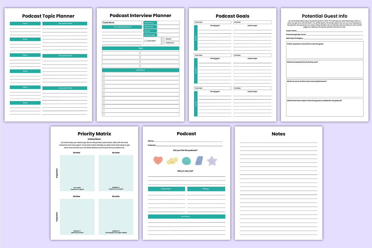2026 Podcast Journal Canva Kdp, a Stationery Template by Mustafiz (Photo 5 of 5)