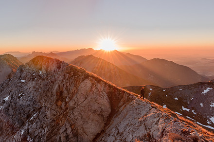 Male hiker at the top of mountain stock photo containing mountain and top, a Nature Photo by Dreamy Pixel