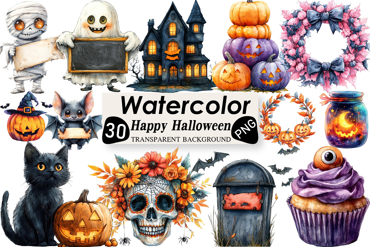 Happy Halloween Sublimation, an Illustration by Black Bird Studio (Photo 1 of 6)