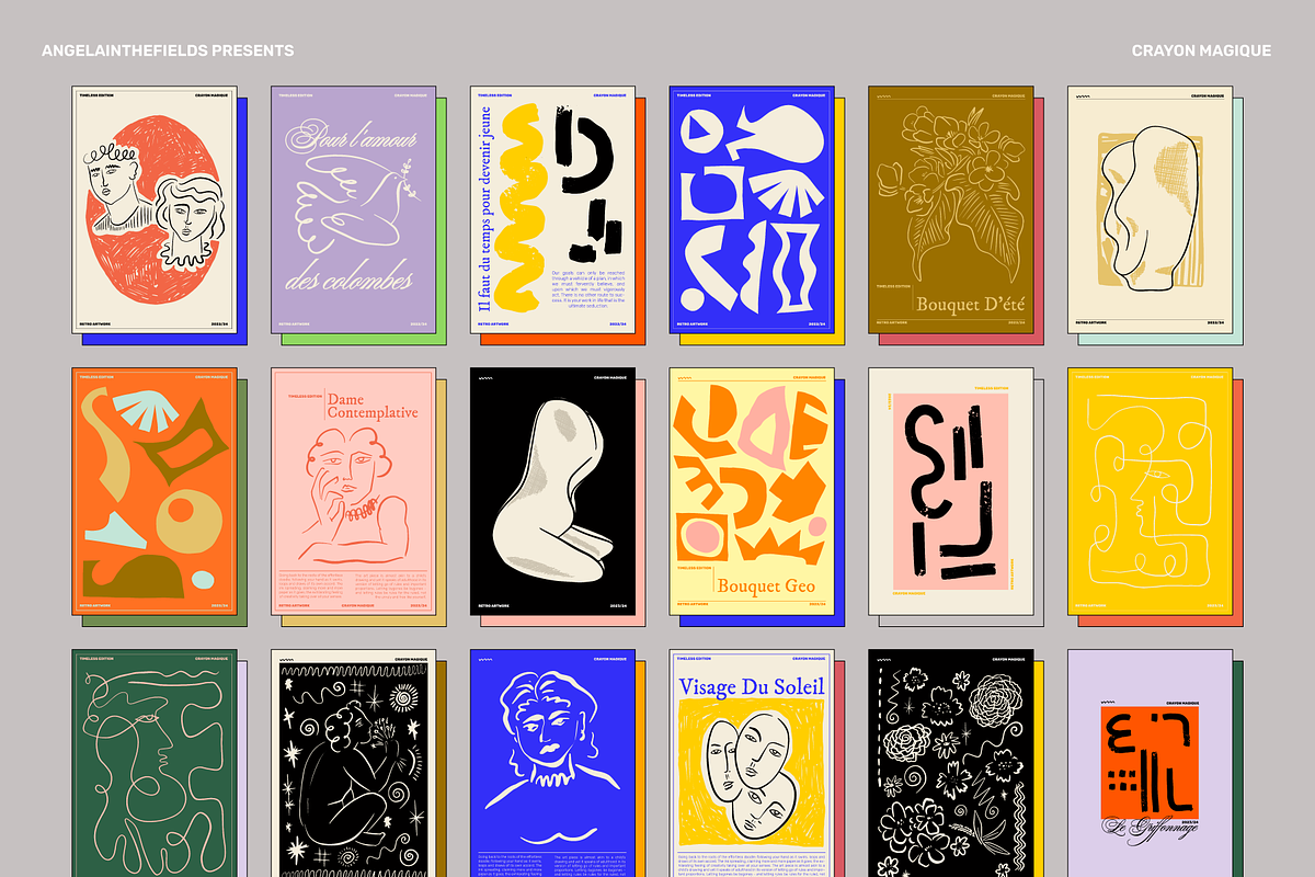 200+ Retro Modern Doodle Art, a Decorative Illustration by angelainthefields (Photo 10 of 21)