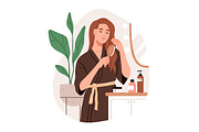 Women do skin care & hygiene routine, a Healthcare Illustration by Good Studio (Thumbnail 7 of 7)