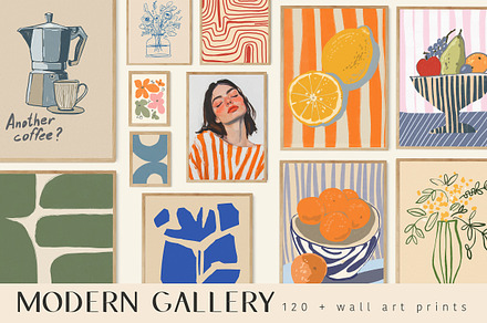 Modern Abstract Wall Art Prints, a Background Graphic by Ainurs Studio
