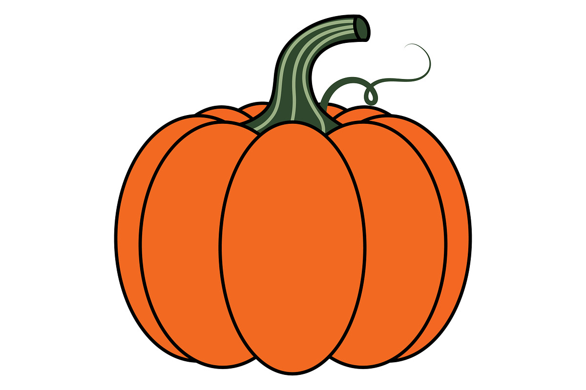 Cute yellow pumpkin vector, a Food Illustration by Unique Design Team
