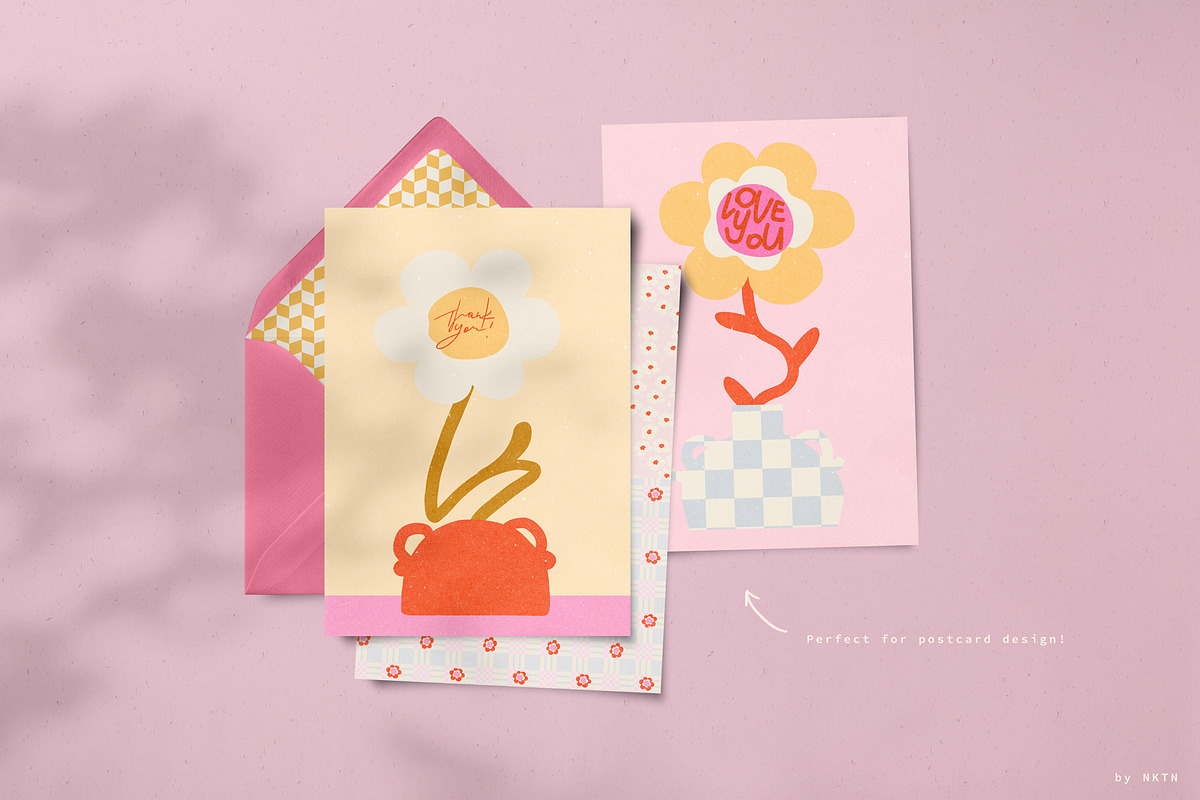 Retro Flowers Collection, a Pattern Graphic by NKTN (Photo 14 of 15)