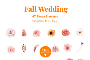 Fall Wedding Watercolor Illustration