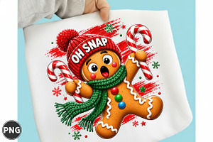 Oh Snap Gingerbread Man PNG, a Seasonal Illustration by designcity5