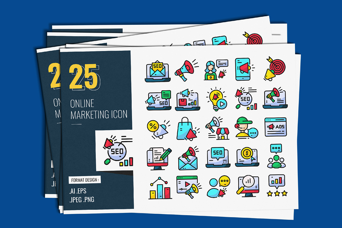 Online Marketing Icon Design, a Duotone Icon by shin_std