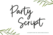 Party Script - A Handwritten Font, a Script Font by Creavibes Design (Thumbnail 1 of 13)
