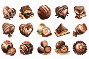 Watercolor Chocolate Candy Clipart, an Illustration by Libby Wishes (Thumbnail 2 of 7)
