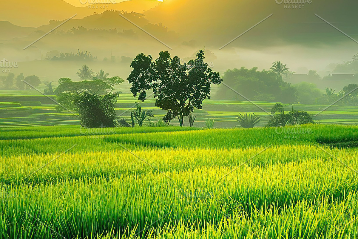 Golden Rice Field at Sunset, a Photo by LOGOCREATIVE (Photo 15 of 29)
