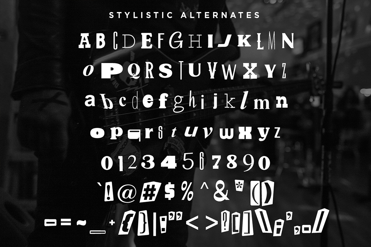 Bronxos – Collage Punk Poster Fonts, a Symbol Font by Konstantine Studio (Photo 4 of 4)