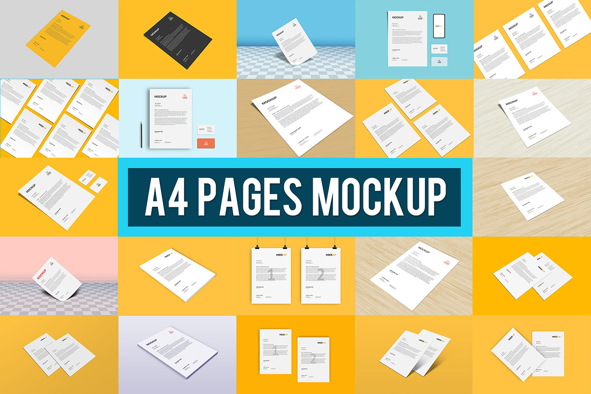 A4 Pages Mockup, a Print Template by alimran24 (Photo 1 of 23)