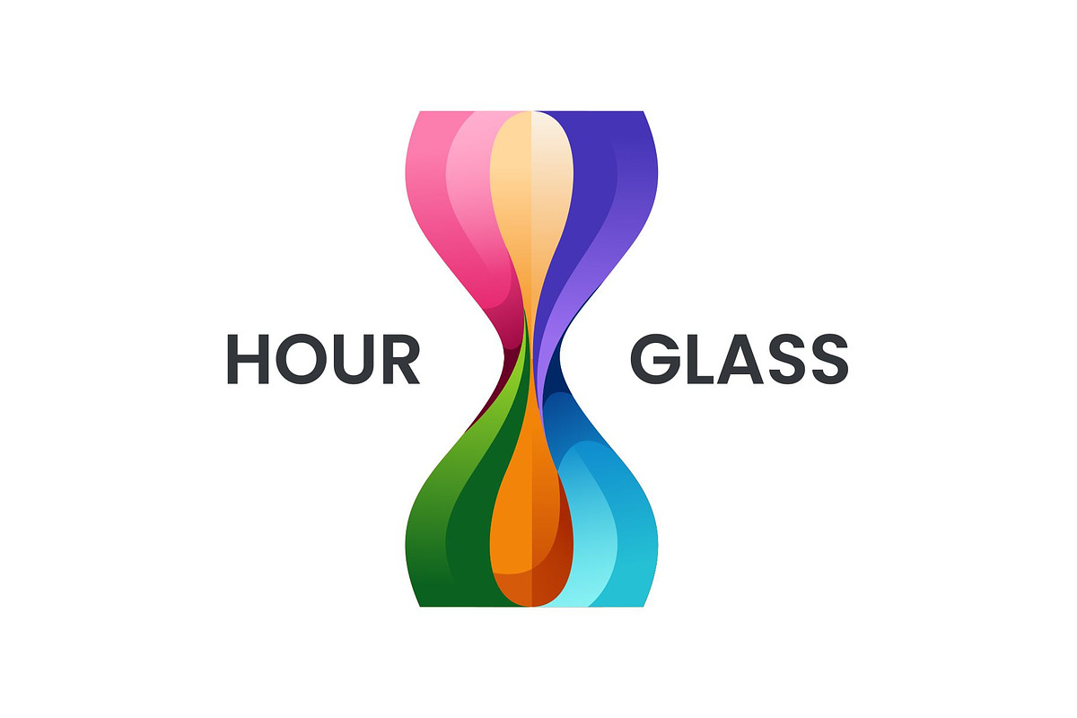 Colorful Hourglass Logo, a Branding & Logo Template by Buqancreative