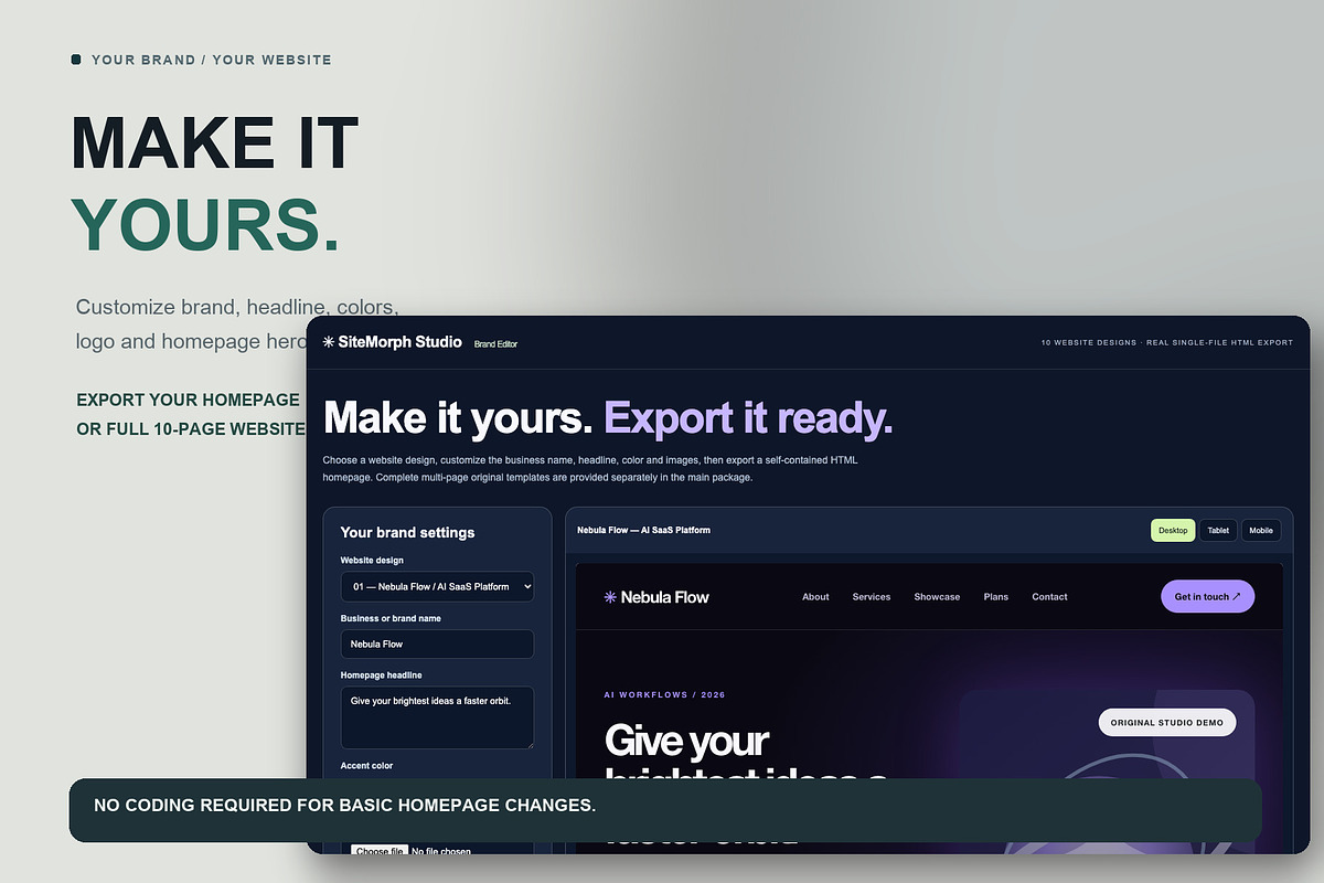 SiteMorph 10 HTML Website Bundle, a HTML Template by Flyer Arts (Photo 7 of 8)