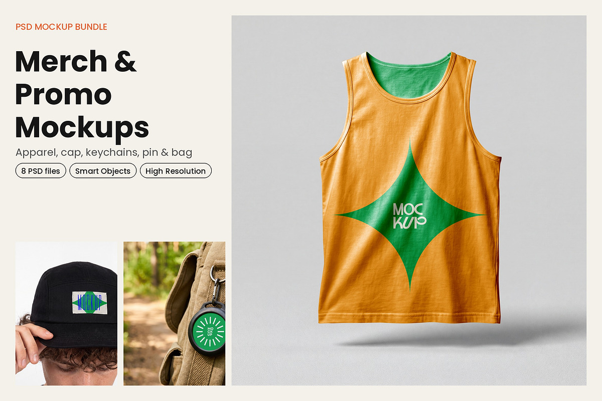 Merch & Promo Mockup Bundle, a Merchandise Mockup by dpi (Photo 1 of 10)