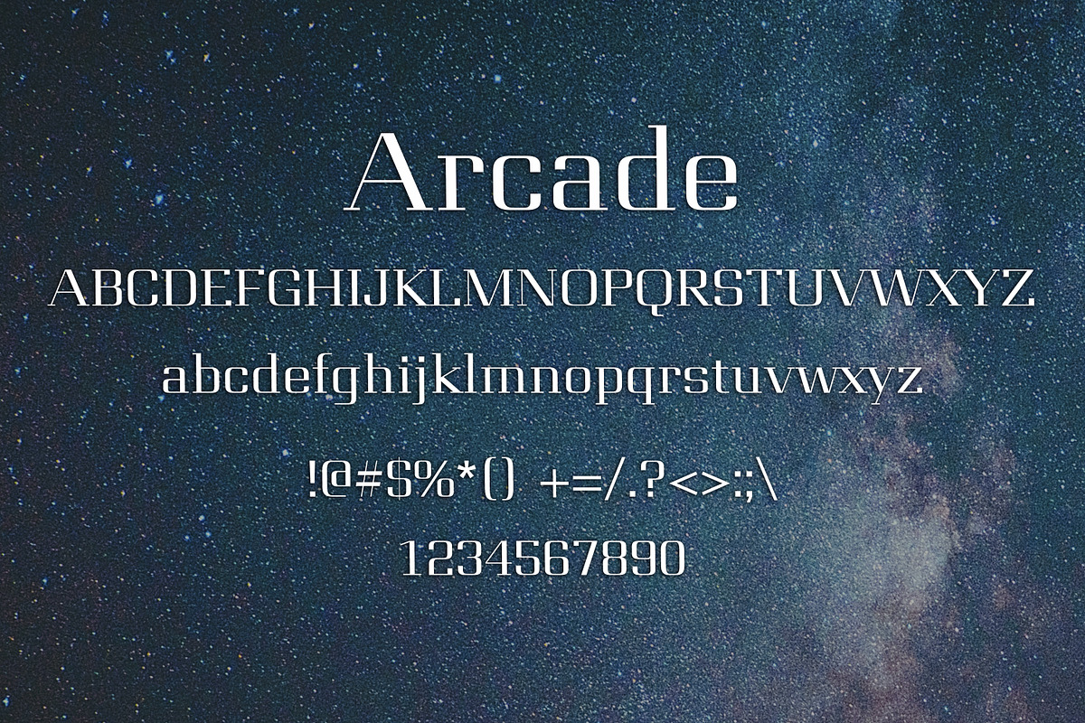ARCADE font preview 2