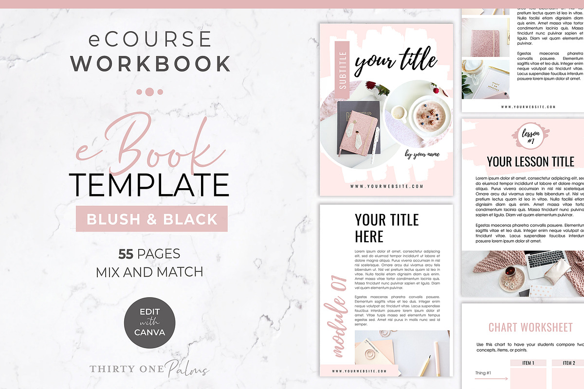 eCourse Workbook & Ebook for Canva, a Magazine Template by Thirty One Palms Studio (Photo 1 of 10)