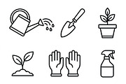 Bundles Set Flower Market Icons, an Outline Icon by adenpinkstore (Thumbnail 9 of 12)