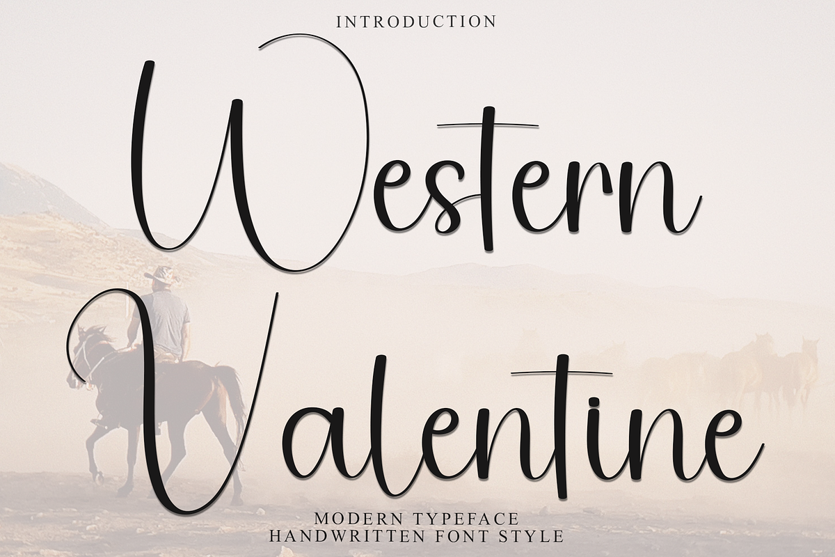Western Valentine, a Handwritten Font by InermediaSTUDIO (Photo 1 of 8)