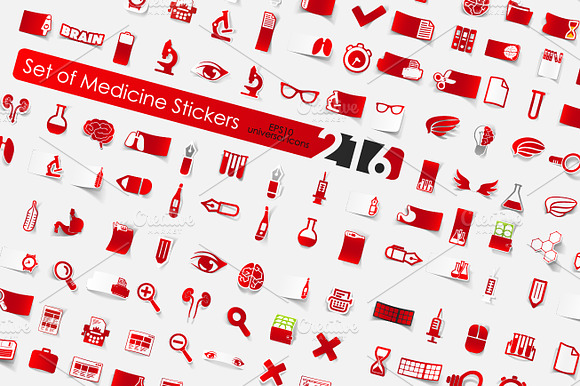 216 Medicine Stickers