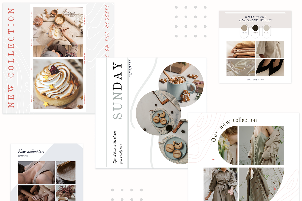 40 Template for Instagram feed, a Social Media Template by KaluginaWEB (Photo 2 of 6)