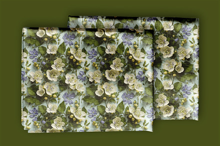 White Polemonium Flowers Seamless