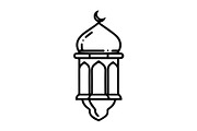 Islamic mosque lantern icon symbol, an Outline Icon by Nurlan's shop (Thumbnail 2 of 2)