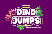 Dino Jumps Display Playful Font, a Sans Serif Font by twinstd (Thumbnail 1 of 13)
