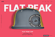 Flat Peak Cap Photoshop Template, a Hat Mockup by PrePress Toolkit (Thumbnail 1 of 4)