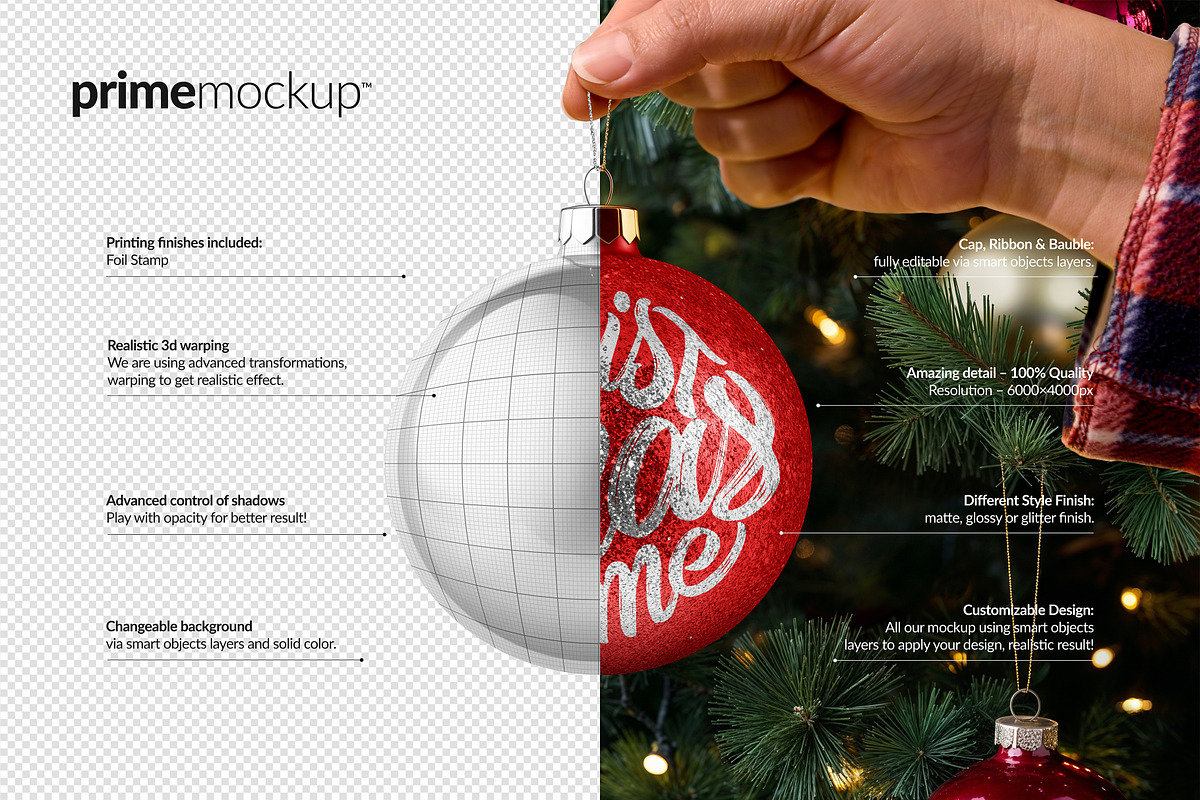 Hand Holding Christmas Ball Mockup, a Product Mockup by PrimeMockup (Photo 4 of 10)