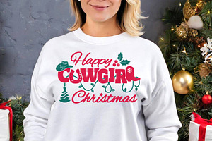 Cowgirl Christmas SVG Printable Cut