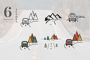 Outdoor Travel. Illustration set, an Illustration by lokfrid (Thumbnail 4 of 7)