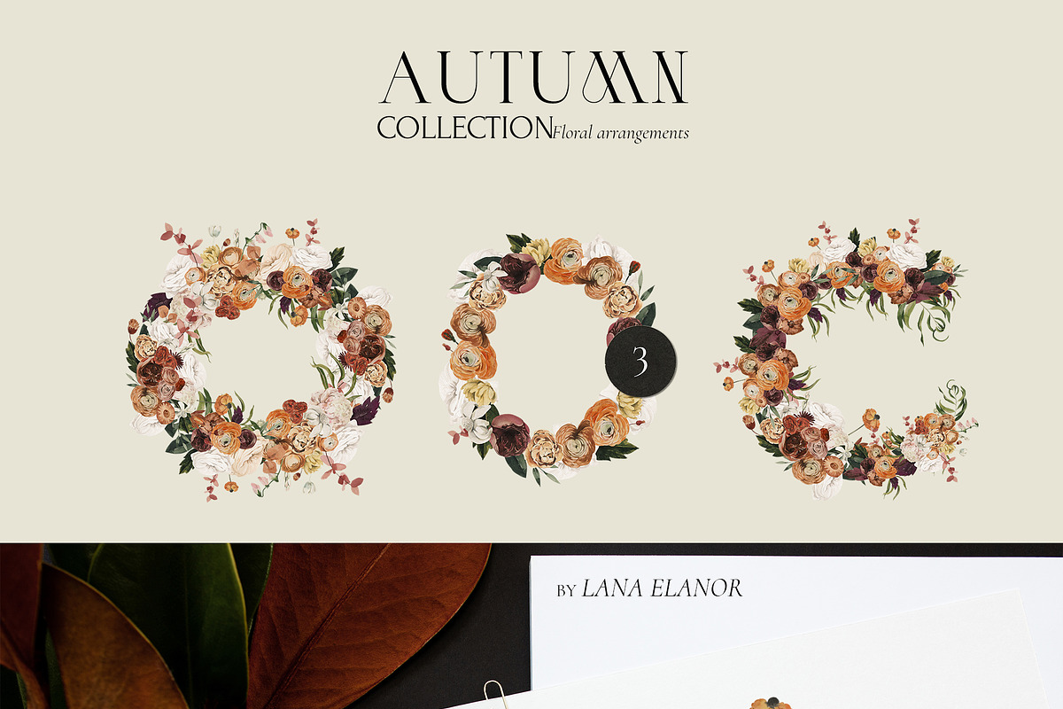 AUTUMN FLORA watercolor floral fall, a Seasonal Illustration by Lana Elanor (Photo 10 of 11)