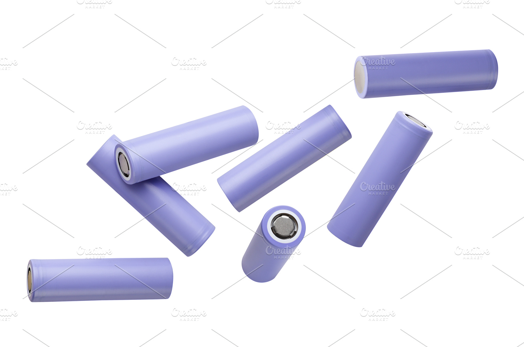Lithium batteries flying close-up on, an Industrial Photo by innakreativ