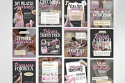 Pilates Instagram Templates, a Social Media Template by ZenSocialDesigns (Thumbnail 2 of 9)