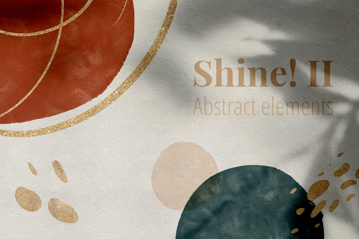 Shine II Gold & Watercolor, an Object Graphic by mamormo (Photo 1 of 5)